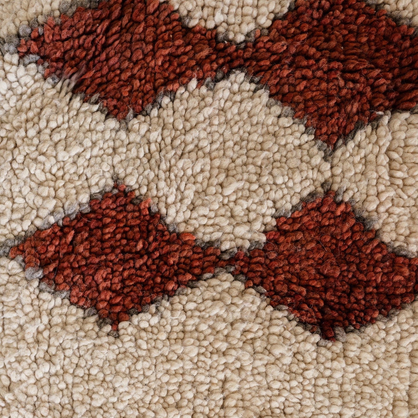 White Azilal Rug – Handmade Moroccan Wool Carpet with Multicolored Diamond Patterns