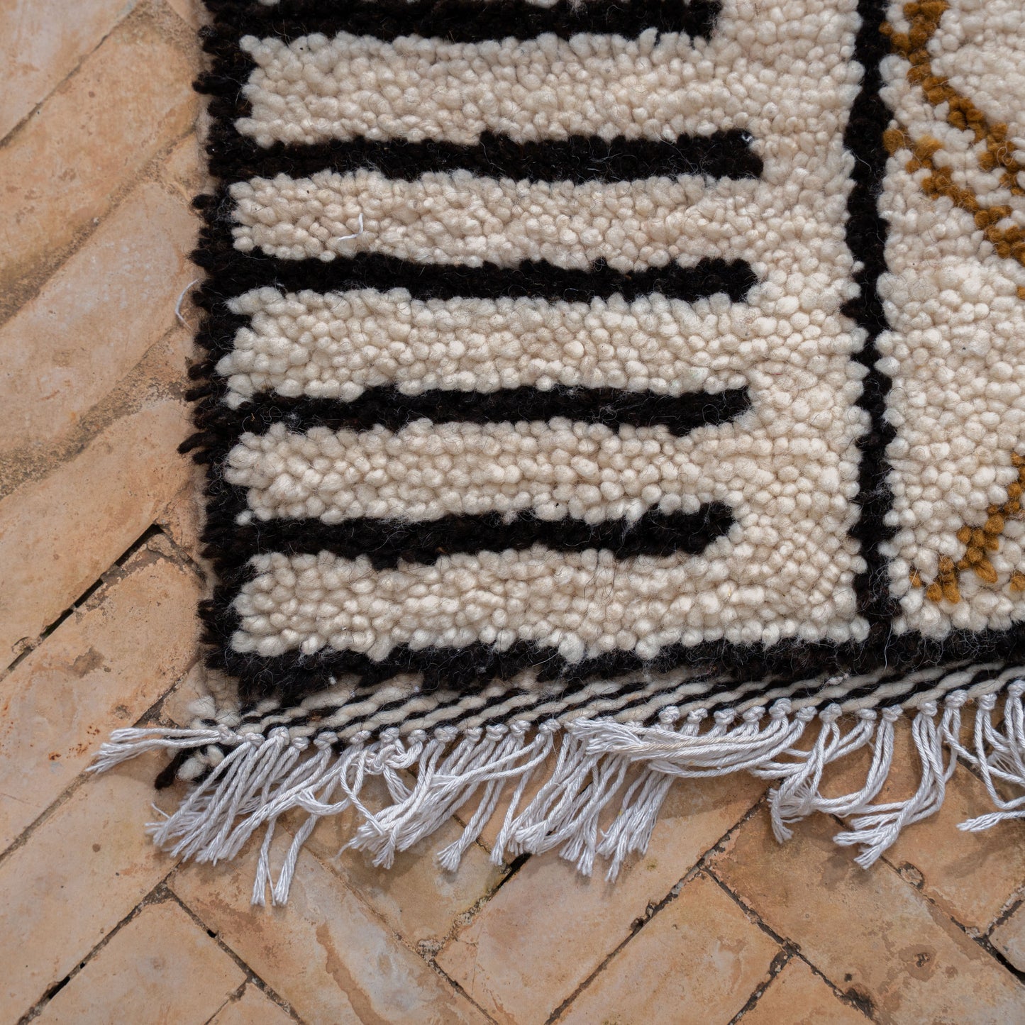 Handcrafted Azilal Wool Rug — Abstract Tribal Storytelling
