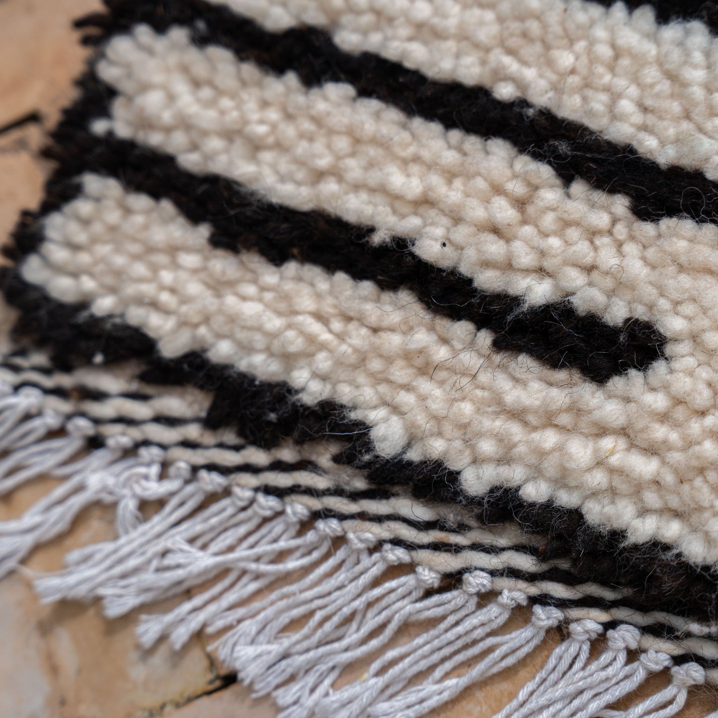 Handcrafted Azilal Wool Rug — Abstract Tribal Storytelling