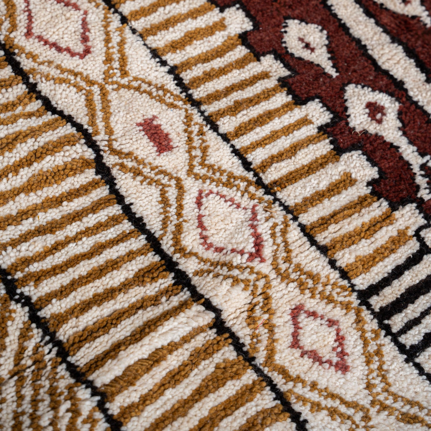 Handcrafted Azilal Wool Rug — Abstract Tribal Storytelling