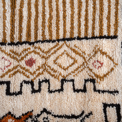 Handcrafted Azilal Wool Rug — Abstract Tribal Storytelling