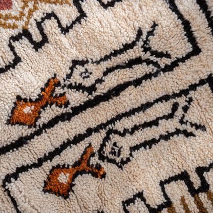 Handcrafted Azilal Wool Rug — Abstract Tribal Storytelling