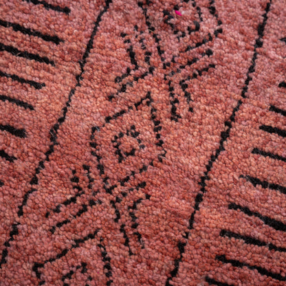 Red Azilal Rug – Handmade Moroccan Wool Carpet with Berber Motifs