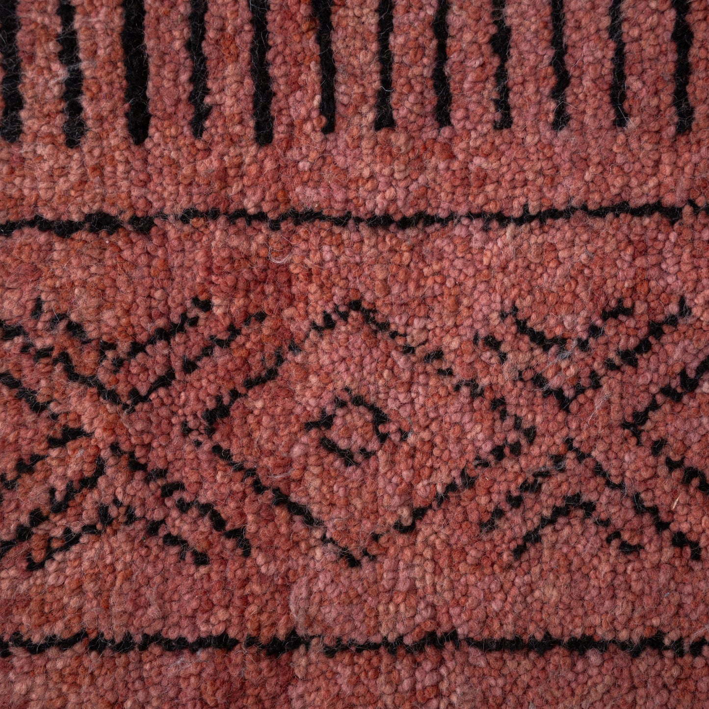 Red Azilal Rug – Handmade Moroccan Wool Carpet with Berber Motifs