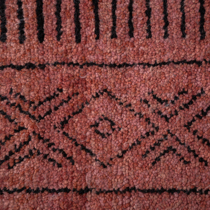 Red Azilal Rug – Handmade Moroccan Wool Carpet with Berber Motifs