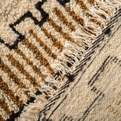 Handcrafted Azilal Wool Rug — Abstract Tribal Storytelling