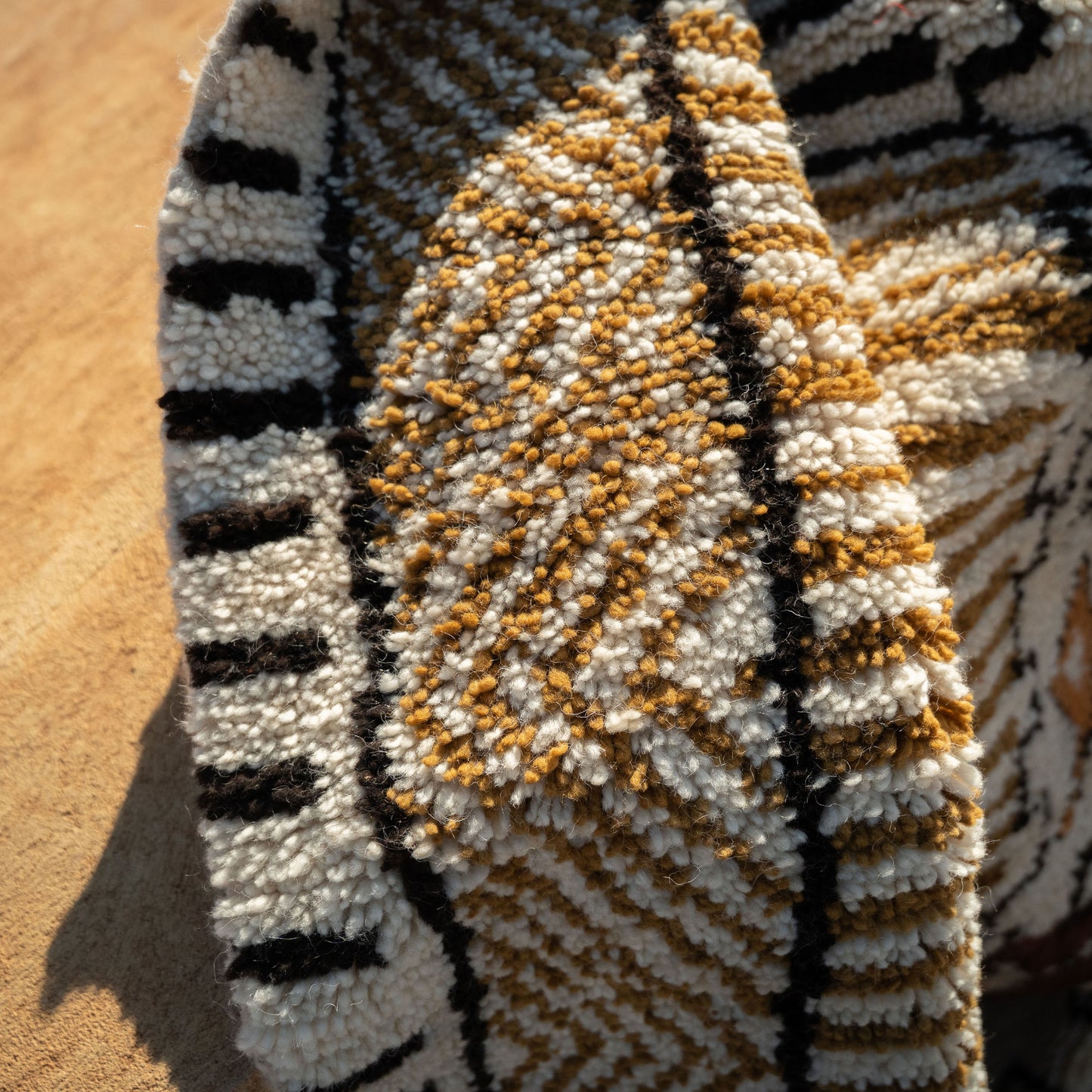 Handcrafted Azilal Wool Rug — Abstract Tribal Storytelling