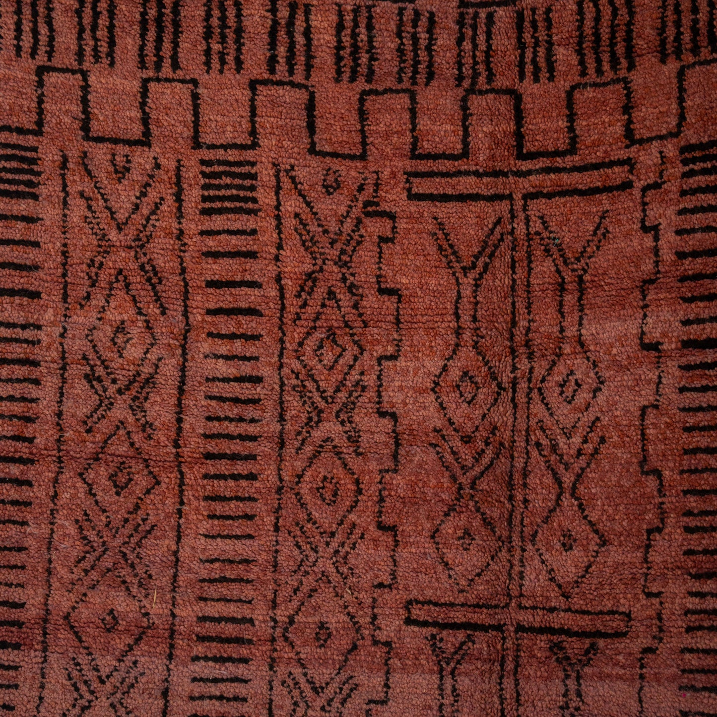 Red Azilal Rug – Handmade Moroccan Wool Carpet with Berber Motifs