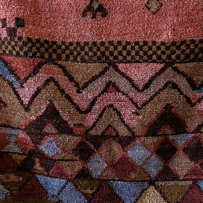 Red Azilal Rug – Handmade Moroccan Wool Carpet with Berber Patterns