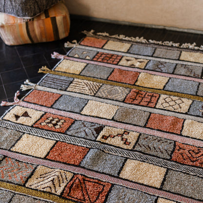 Colorful Azilal Rug – Handmade Moroccan Wool Carpet with Berber Motifs