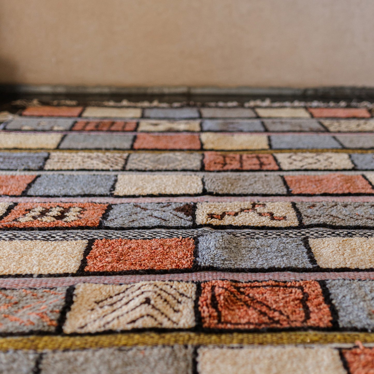 Colorful Azilal Rug – Handmade Moroccan Wool Carpet with Berber Motifs