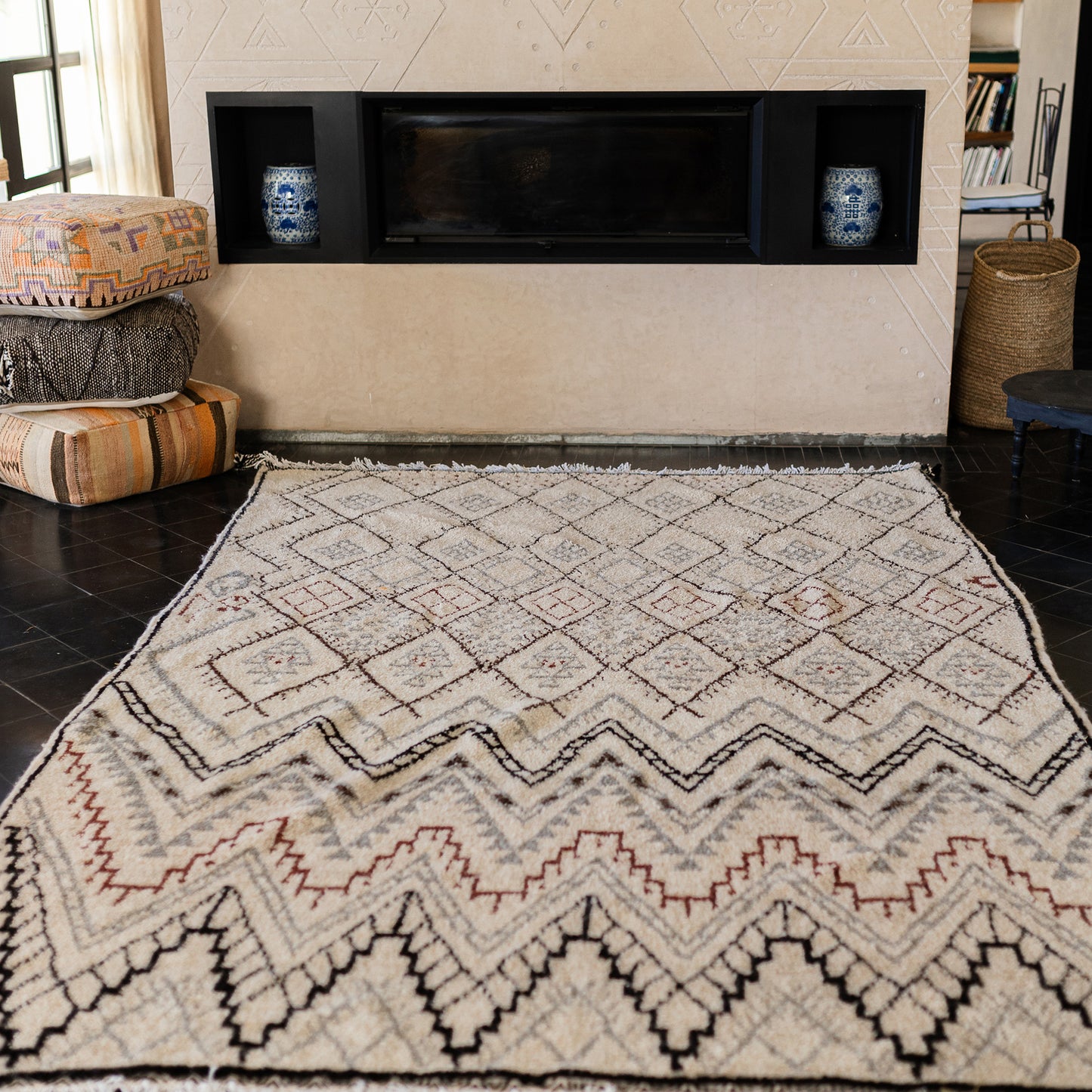 Large Azilal Rug – Handmade Moroccan Wool Carpet with Vibrant Design