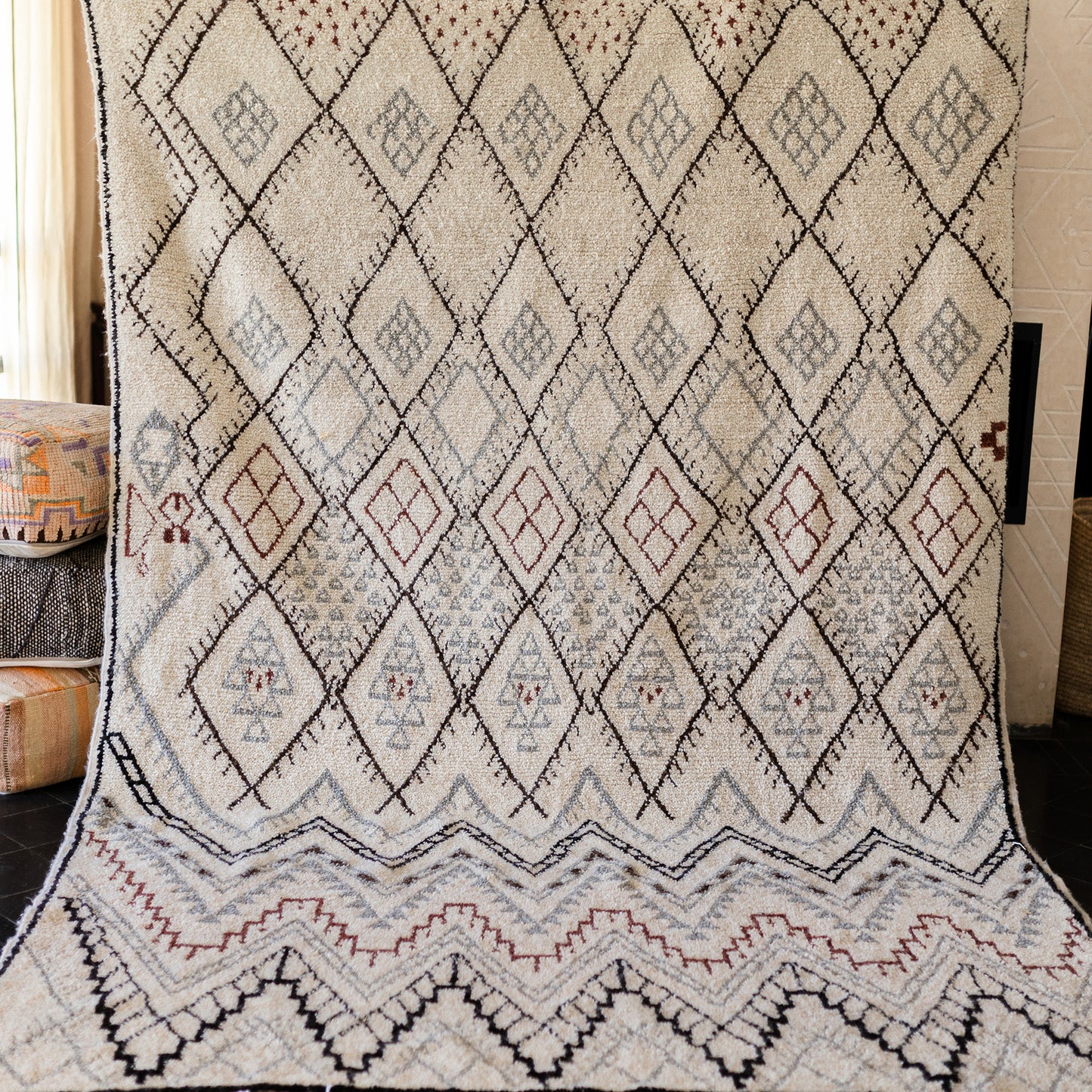 Large Azilal Rug – Handmade Moroccan Wool Carpet with Vibrant Design