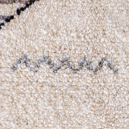 Large White Azilal Rug – Handmade Moroccan Wool Carpet with Minimal Berber Design