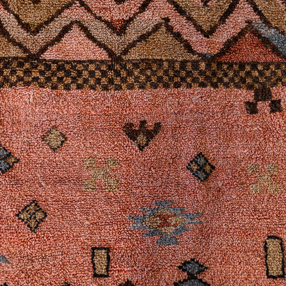 Red Azilal Rug – Handmade Moroccan Wool Carpet with Berber Patterns