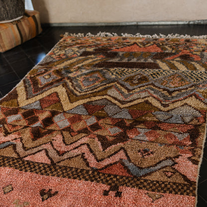 Red Azilal Rug – Handmade Moroccan Wool Carpet with Berber Patterns